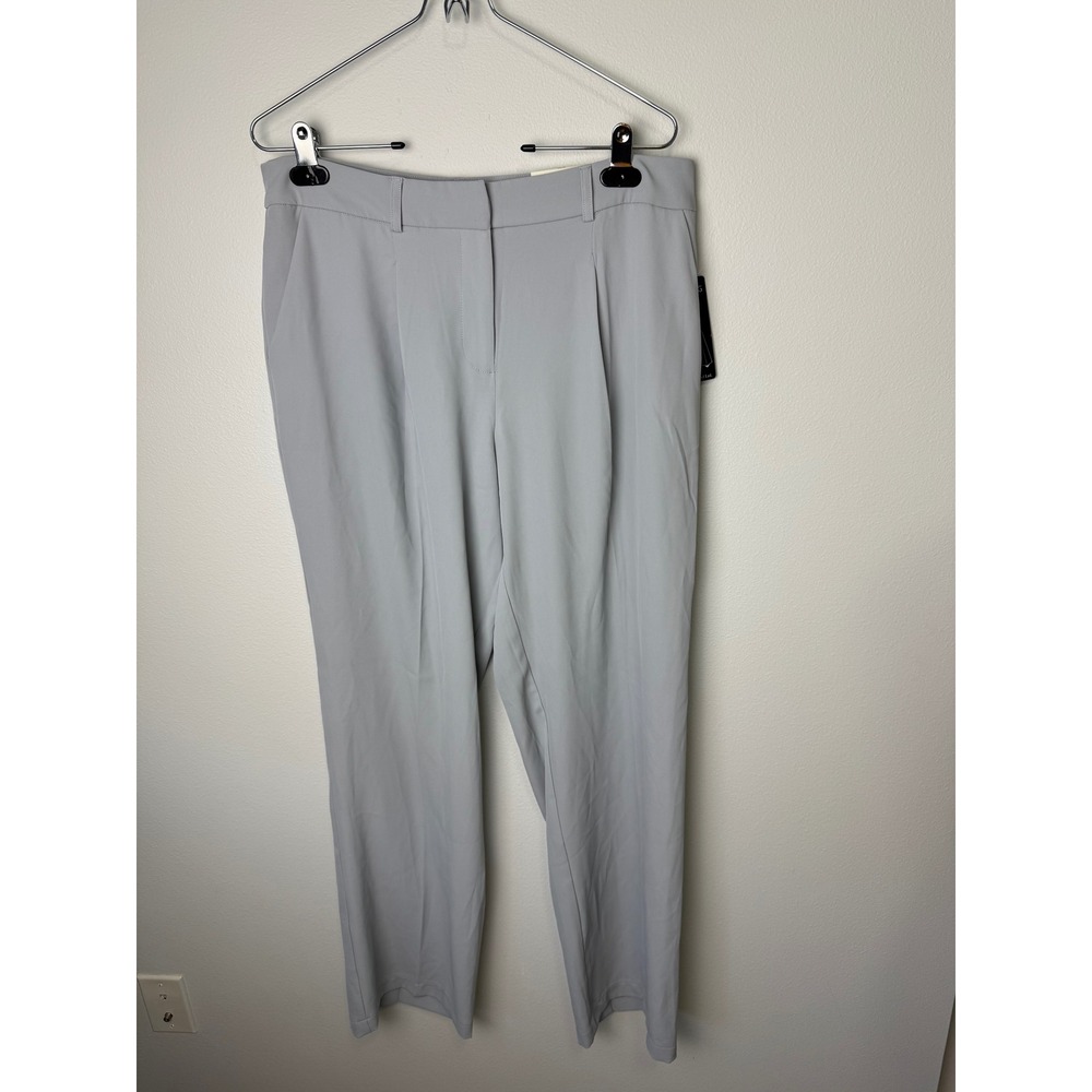 Soho Apparel Ltd Womens Wide Leg Pleated Trousers Light Gray Size 10 NWT‎